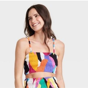 Women's Slim Fit Smocked Tiny Top - A
New Day L